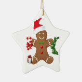 スタークリスマスオーナメント、ジンジャーブレッドマン セラミックオーナメント (右)
