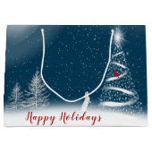 スタークリスマスツリーとバニーラージ抱き枕 ラージペーパーバッグ (正面)