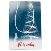 スタークリスマスツリーとムーンミディアム抱き枕 ミディアムペーパーバッグ (正面)