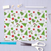 スタークリスマスツリーキャンディカネズボーブルパターン 薄葉紙 (クラフト)