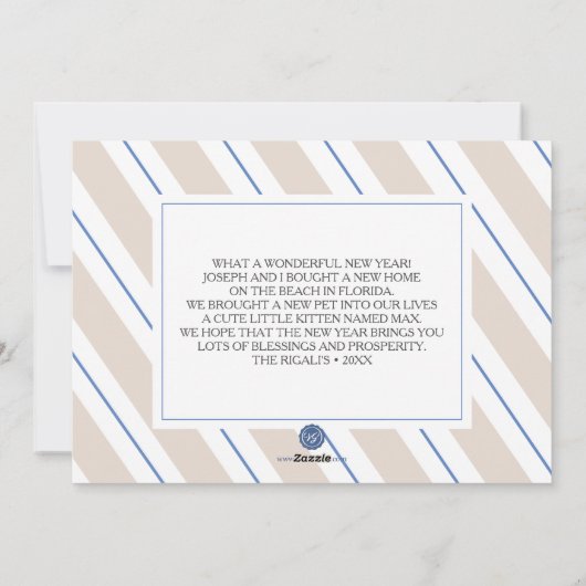 スタークリスマスフォトグリーティングカード – プリント シーズンカード (裏面)