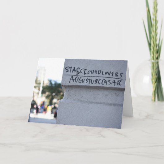 スタークロックスシェークスピア落書きニューヨーク カード (正面)