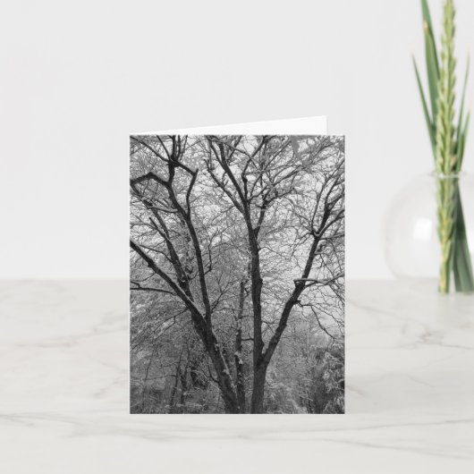 スターク・スノーアウトアウトラインのノートカード サンキューカード (正面)