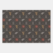 スターク、ラニスター、タルガリエン、鉄の玉座パターン ラッピングペーパーシート (正面2)