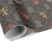 スターク、ラニスター、タルガリエン、鉄の玉座パターン ラッピングペーパー (ロールコーナー)