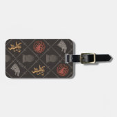 スターク、ラニスター、ターガリエン、鉄の玉座パターン ラゲッジタグ (正面横)