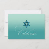 スターグラデーションティール（緑がかった色） 出欠カード (正面)