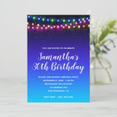 スターグラデーションリー通りライト30歳の誕生日 招待状 (スタンド正面)