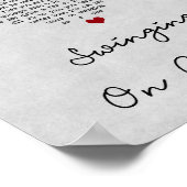 スターグレーのハートソング歌詞プリント ポスター (角)