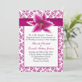 スターゲイザーリリーのウェディング招待状 招待状 (スタンド正面)