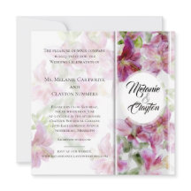 スターゲイザーリリーの水彩画