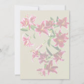 スターゲイザーリリー ハート ウェディング プロダクト 招待状 (裏面)