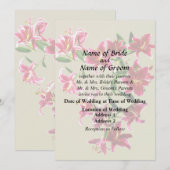 スターゲイザーリリー ハート ウェディング プロダクト 招待状 (正面/裏面)