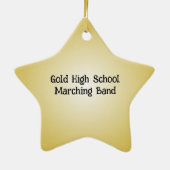 スターサクソフォープレイヤーパーソナライズされたオーナメント セラミックオーナメント (裏面)