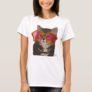 スターサングラスの子猫 Tシャツ