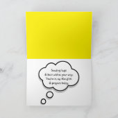 スターサングラス付きサンフラワー カード (内部)