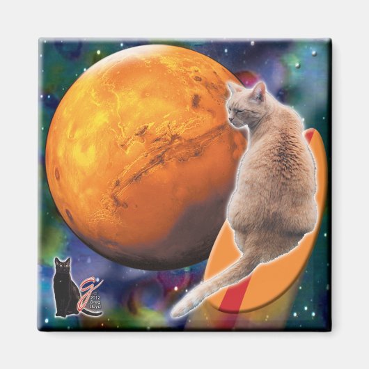 スターサーファーキャットチリペッパー磁石 マグネット (正面)