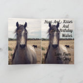 スターザアラブポニー誕生日カード ノートカード (内部)