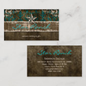 スターシャビースエ素朴ードティール(緑がかった色)ブラウンH 名刺 (正面/裏面)