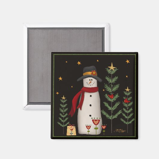 スターショッピング雪だるまクリスマスインスピリシティ マグネット (正面/裏面)