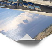 スターショールジャイアント像を持つラコタ族の女性 フォトプリント            (角)