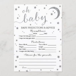 スターシルバーグリッター予測とアドバイスカード 招待状