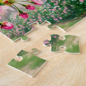 スターシンギングインさくらんぼツリーイラストレーション ジグソーパズル (側面)