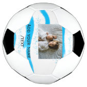 スターシンプルスパークルグリッター追加フォトカスタム文字 サッカーボール (回転)