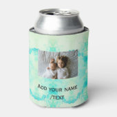 スターシンプルスパークルグリッター追加フォトカスタム文字 缶クーラー (缶正面)