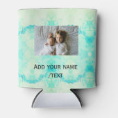 スターシンプルスパークルグリッター追加フォトカスタム文字 缶クーラー (正面)