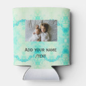 スターシンプルスパークルグリッター追加フォトカスタム文字 缶クーラー (裏面)