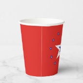スターシンプルズモダンリングや輪付き紙レッド杯 紙コップ (右)