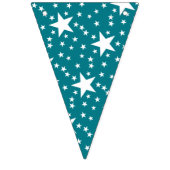 スターシームレスパターン白+あなたのバックガー。&アイディア バンティングフラッグ (第2の旗)