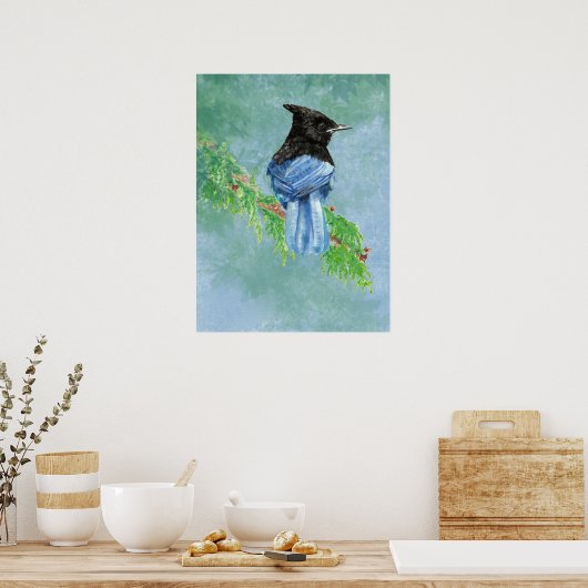 スタージェイバードファームハウスカントリー素朴アート ポスター (キッチン)