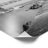 スタージオンベイライトハウスピアブラックアンドホワイト フォトプリント            (角)