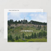 スタージスヒルサイドサイン、サウスダコタ ポストカード (正面/裏面)