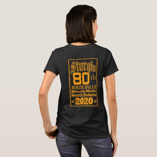 スタージス第80回バイクもしくは自転車に乗る人ラリー2020シャツ Tシャツ (裏面フル)