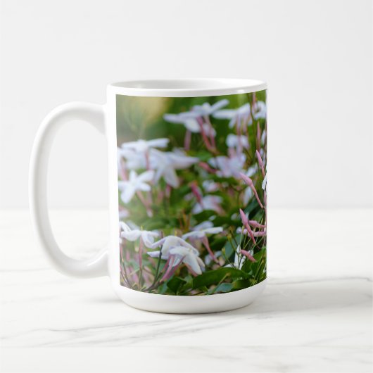 スタージャスミン花フローラピンクマグカップ コーヒーマグカップ (左)