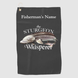 スタージョパーソナライズされたンウィスパーラダーク魚釣りタオル ゴルフタオル