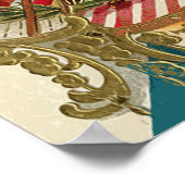 スタースアングルバナーバルトイーグルアートプリント ポスター (角)