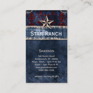 スタースエード名刺赤青USA 名刺