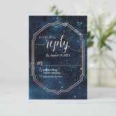 スタースカイシナ結婚ル銀河系の返信RSVP 出欠カード (スタンド正面)