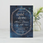 スタースカイ天空銀河系ブライダルシャワー招待 招待状 (スタンド正面)