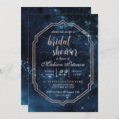 スタースカイ天空銀河系ブライダルシャワー招待 招待状 (正面/裏面)