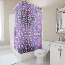 スタースクライブルパステルシャワーカーテン シャワーカーテン