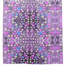 スタースクライブルパステルシャワーカーテン