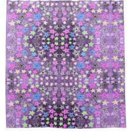 スタースクライブルパステルシャワーカーテン シャワーカーテン