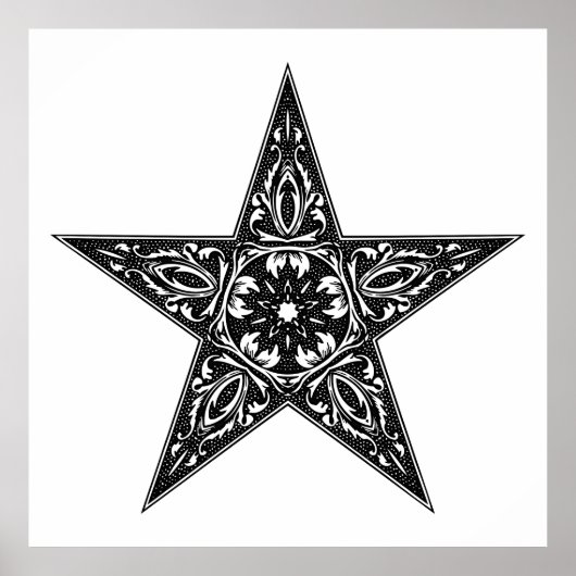 スタースケッチ、ヴィンテージイラストレーションポスター ポスター (正面)