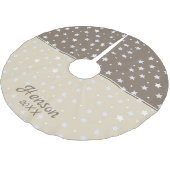 スタースタイリッシュズの個人用設定クリスマス休暇 ブラッシュドポリエステルツリースカート (アングル)