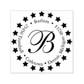 スタースタイリッシュモノグラム自己インク入力アドレススタンプ セルフインキングスタンプ (デザイン)